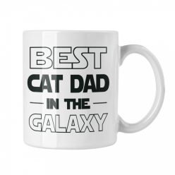 Best cat dad in the galaxy - Fehér Bögre