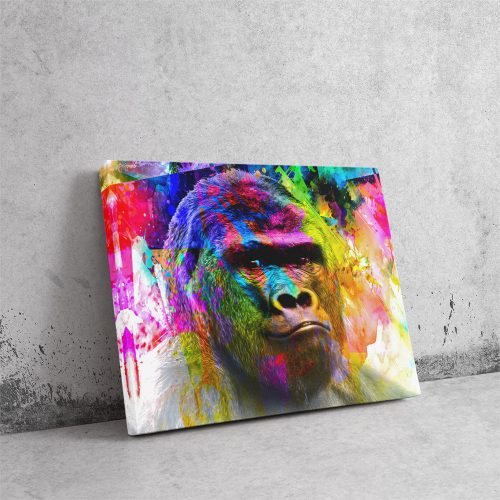 Gorilla Fényekben - Pop Art Vászonkép