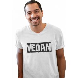 Vegan logó - Férfi V Nyakú Póló