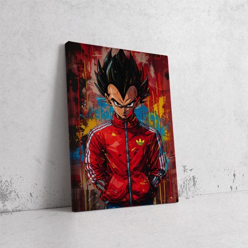 Vegeta Piros Dzsekiben - Pop Art Vászonkép