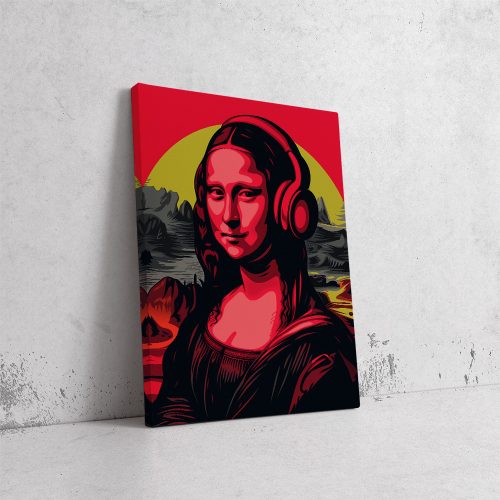 Mona Lisa Modern Zenéje - Pop Art Vászonkép