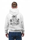 Eat Sleep Fortnite Repeat - Unisex Zipzáros Pulóver