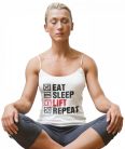 Eat Sleep Lift Repeat - Női Spagetti Top