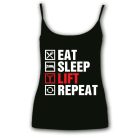 Eat Sleep Lift Repeat - Női Spagetti Top