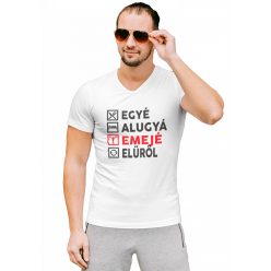 Egyé Alugyá Emejé Elűről - Férfi V Nyakú Póló