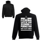 Fishing saved me - Unisex Zipzáros Pulóver