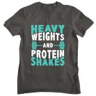 Heavy weights and protein shakes - GYM Fitness Férfi Póló