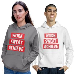 Work Sweat Achieve - Unisex Kapucnis Pulóver