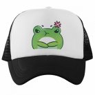 Ideges Béka Emoji - Trucker Hálós Baseball Sapka