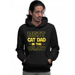 Best cat dad in the galaxy - Unisex Kapucnis Pulóver