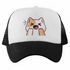 Izgatott cuki cica Emoji - Trucker Hálós Baseball Sapka