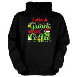 I'm a Grinch before coffee - Unisex Kapucnis Pulóver