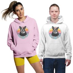 Retro Frenchie - Unisex Kapucnis Pulóver