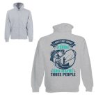 I only care about fishing - Unisex Zipzáros Pulóver