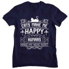 Cats make me happy humans make my head hurt - Férfi Póló