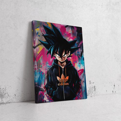 Goku Fekete Kapucniban - Pop Art Vászonkép