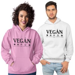 Vegán - Unisex Kapucnis Pulóver