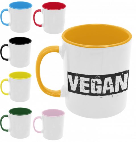 Vegan logó - Színes Bögre