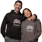 Sport Motoros karácsony - Unisex Kapucnis Pulóver