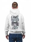 Game paused, talk fast - Unisex Zipzáros Pulóver