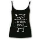 Stop eating animals - Női Spagetti Top