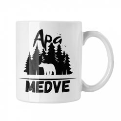 Apa Medve - Fehér Bögre