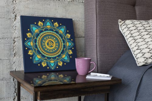 Ai Generált Mandala Vászonkép - Csendes Meditáció Mandala