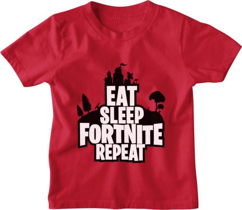 Eat Sleep Fortnite Repeat - Gyerek Póló