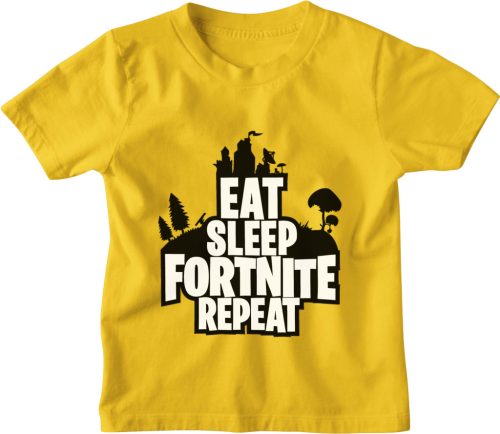 Eat Sleep Fortnite Repeat - Gyerek Póló