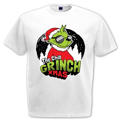 The chill grinch xmas - Karácsonyi Férfi Póló