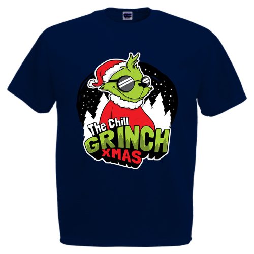 The chill grinch xmas - Karácsonyi Férfi Póló