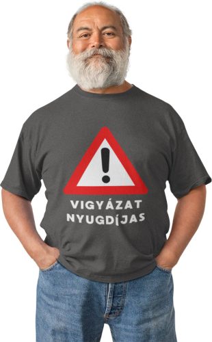 Vigyázat Nyugdíjas - Férfi Póló