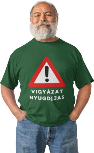 Vigyázat Nyugdíjas - Férfi Póló