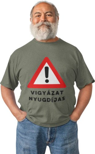 Vigyázat Nyugdíjas - Férfi Póló